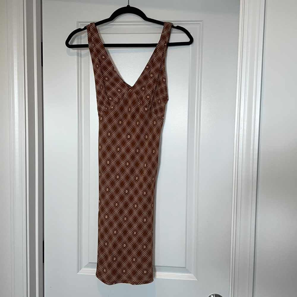 Burt orange fall printed dress